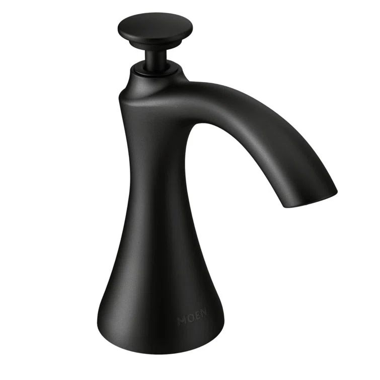 Matte Black Stainless Steel Transitional Soap Dispenser