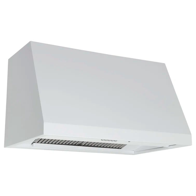 30" Matte White Stainless Steel Wall Mounted Convertible Range Hood