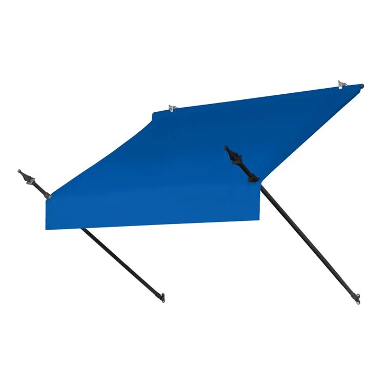 Pacific Blue Acrylic Fabric Retractable Window/Door Awning with Aluminum Frame
