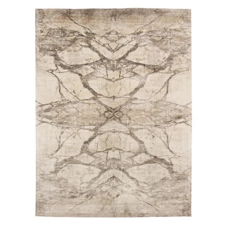 Abstract Mirage Handmade Viscose Rug 8' x 10' - Gray