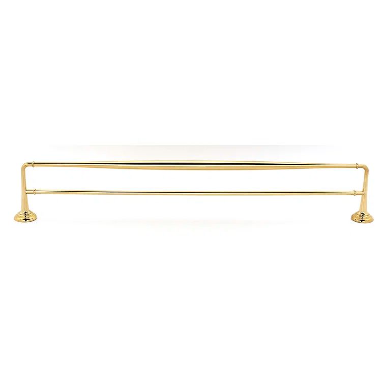 Polished Brass 30" Double Wall Mounted Towel Bar