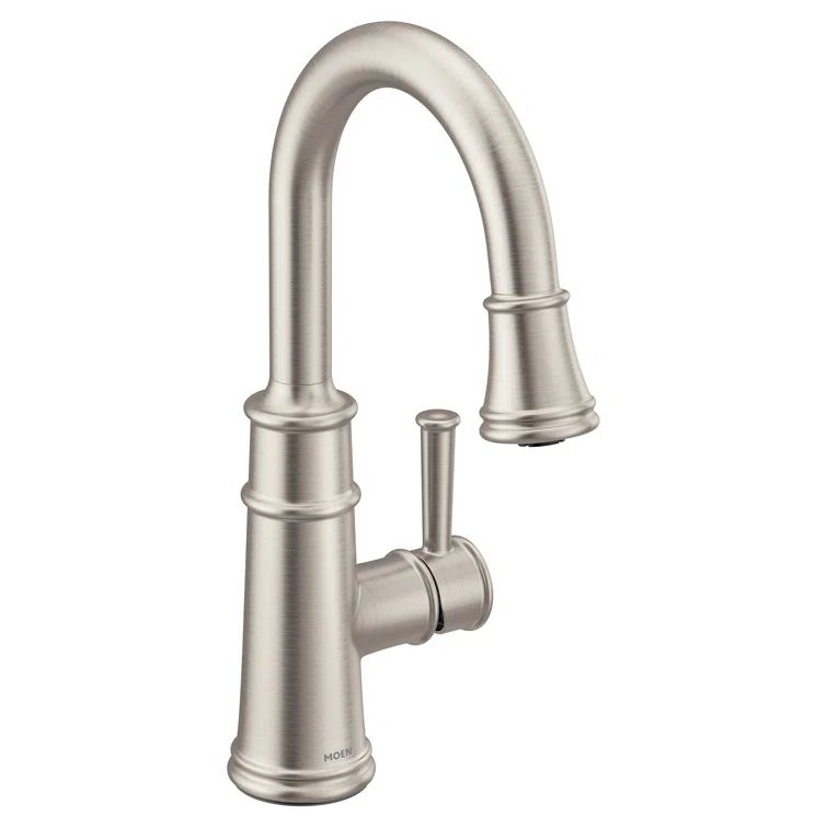 Stainless Steel Traditional Pull-Down Bar Faucet with Spray