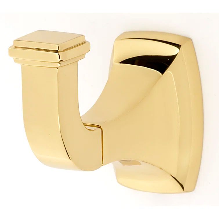 Polished Brass Wall Mounted Robe Hook