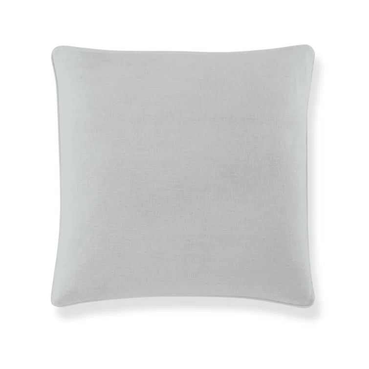 Mist Linen Square Throw Pillow with Down Blend Insert
