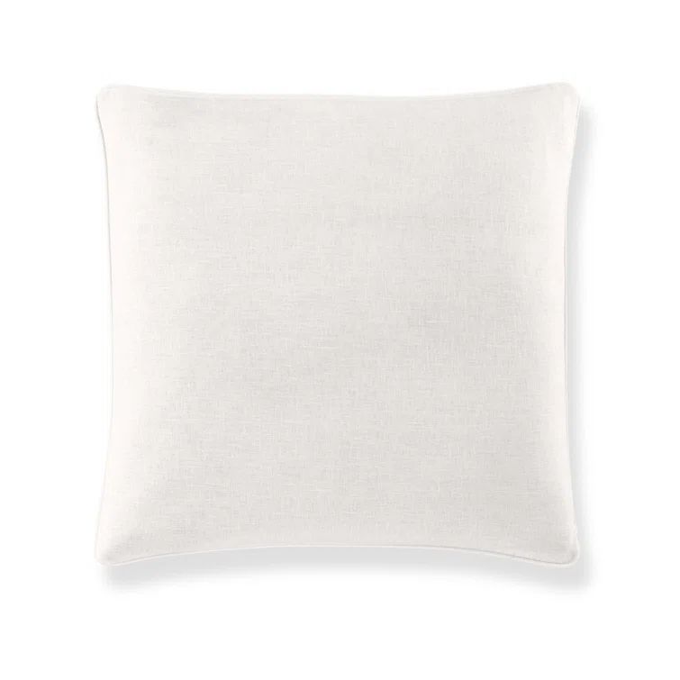 Pearl Linen Square Throw Pillow with Down Blend Insert