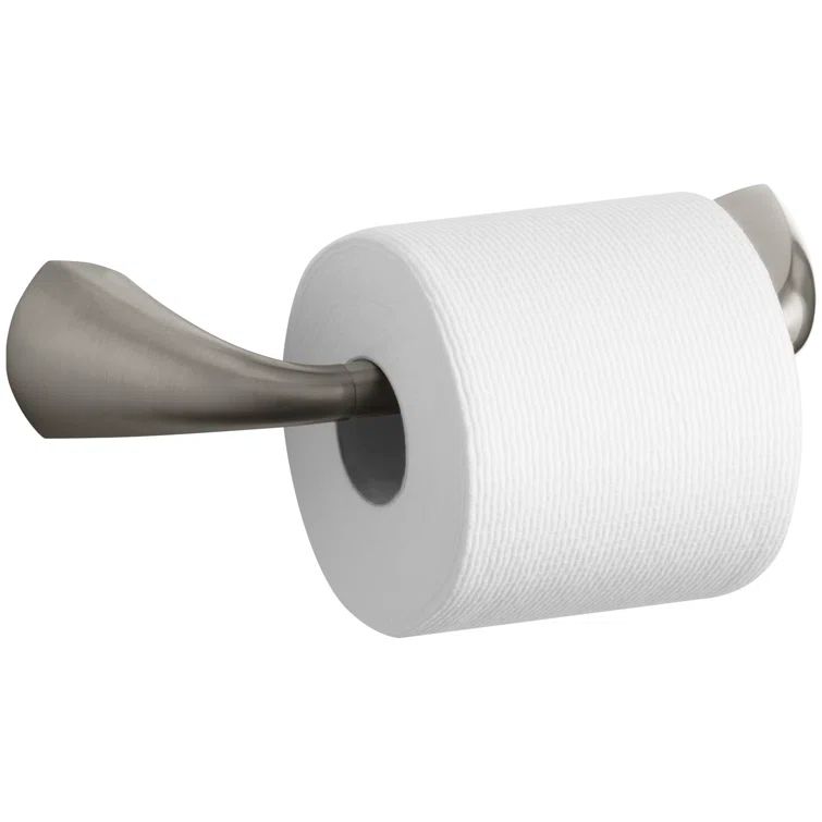 Brushed Nickel Pivoting Toilet Paper Holder