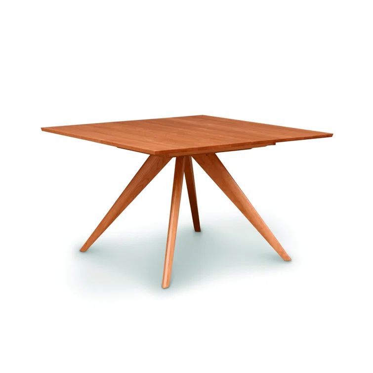 Catalina Mid-Century Modern Natural Wood Extendable Dining Table