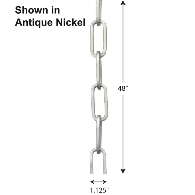 48-Inch Aged Brass Steel Accessory Chain