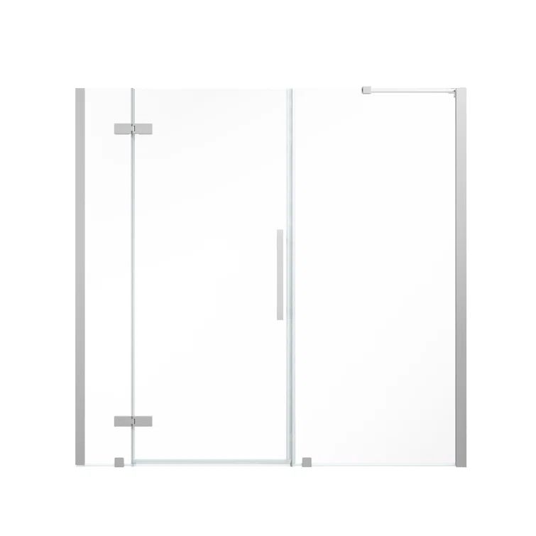 Tampa 73" Satin Nickel Frameless Glass Shower Kit