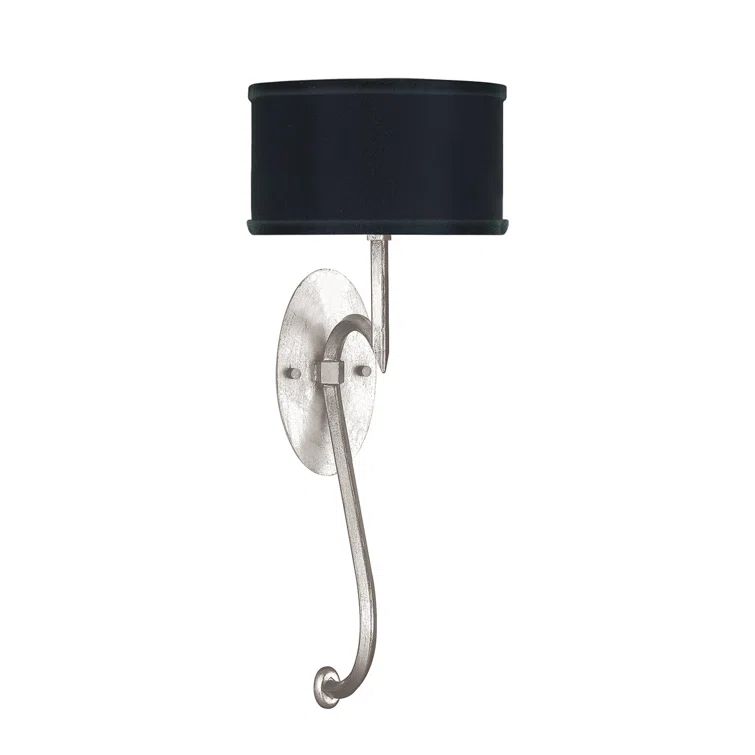 Black Silver Leaf Dimmable Indoor Wall Sconce