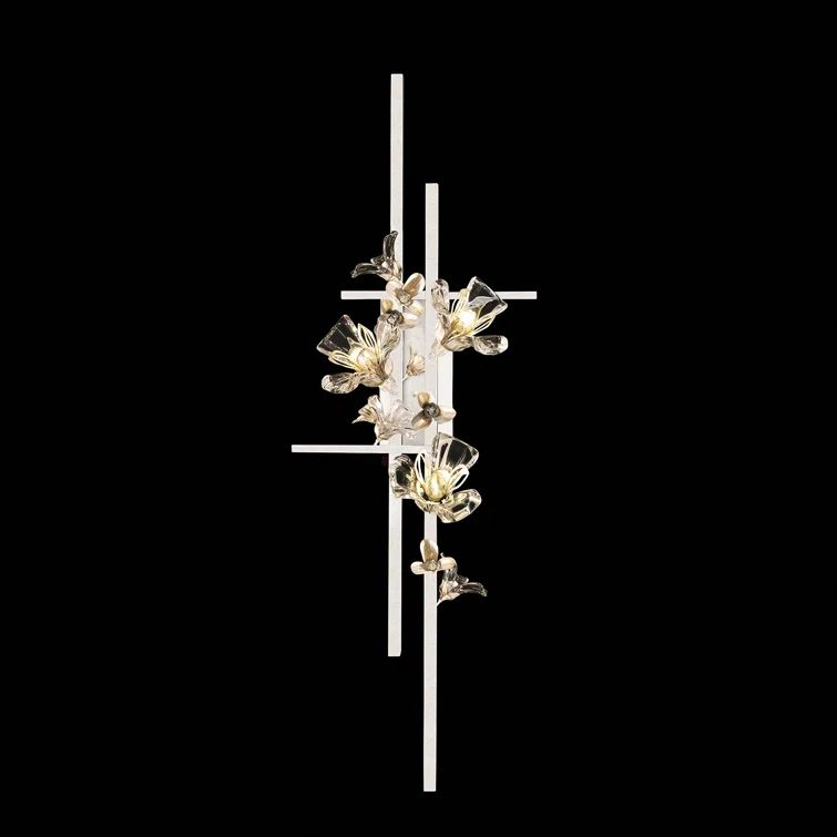 White Crystal 3-Light Indoor LED Wall Sconce