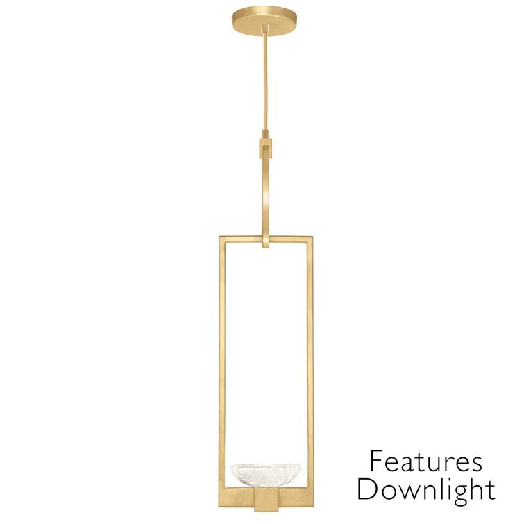 Delphi Mini 2-Light Gold LED Pendant with Studio Glass
