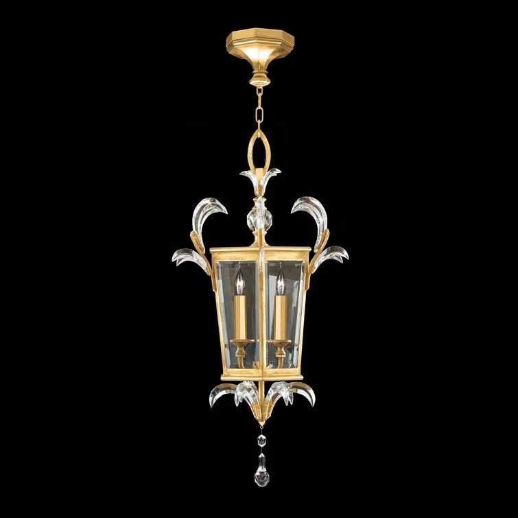 Elegant Beveled Arcs 3-Light LED Pendant in Gold Leaf Finish