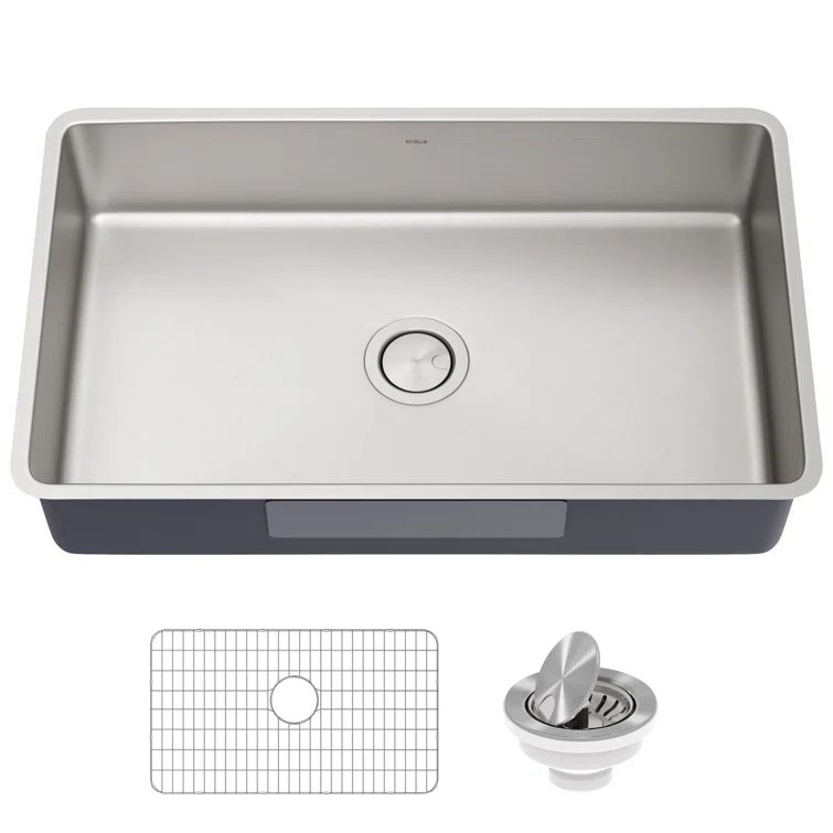 Dex 32-inch Stainless Steel Single Bowl Undermount Kitchen Sink