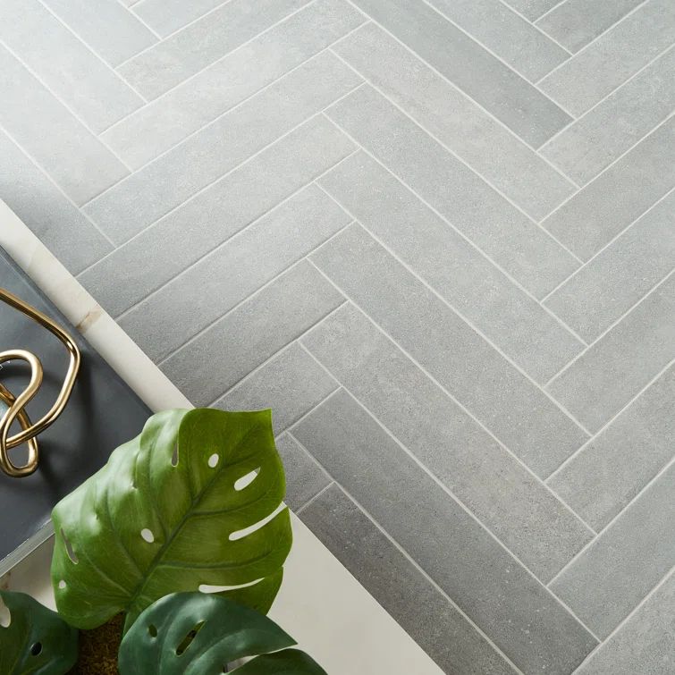 Sanskrit Herringbone 4" x 19" Matte Porcelain Subway Tile