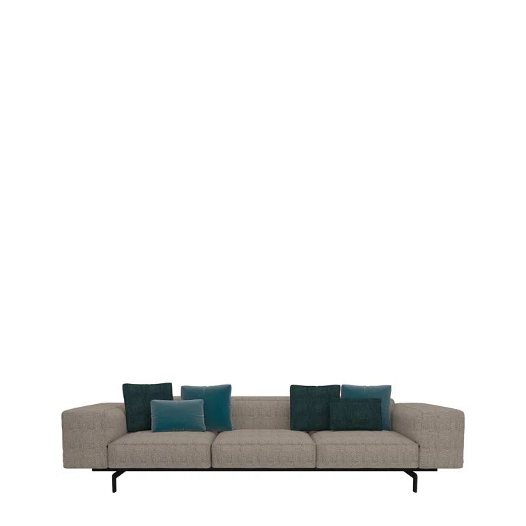 Largo 116" Gubbio Sand 3-Seater Sofa by Piero Lissoni