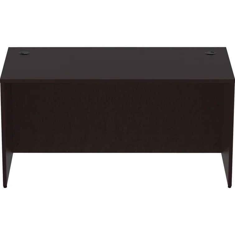 Espresso Laminate Rectangular Desk with Modesty Panel