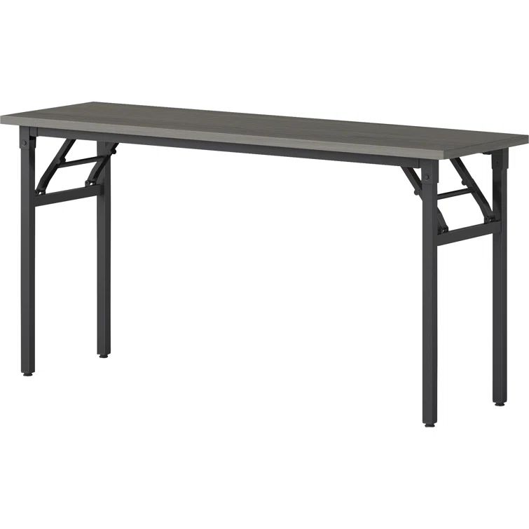 Gray Folding Training Table with Metal Frame, 60" x 18"