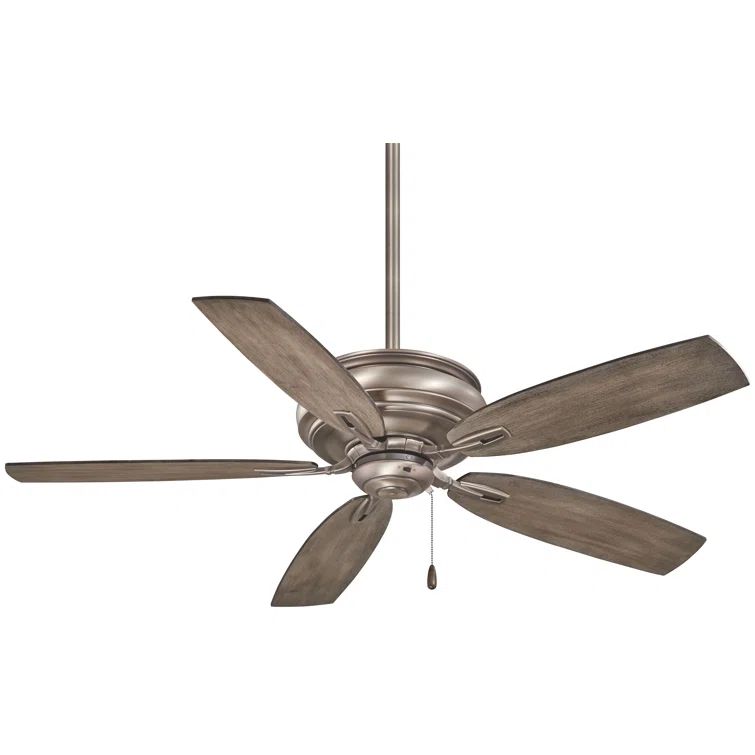 Timeless 54" Burnished Nickel Ceiling Fan with Seashore Grey Blades