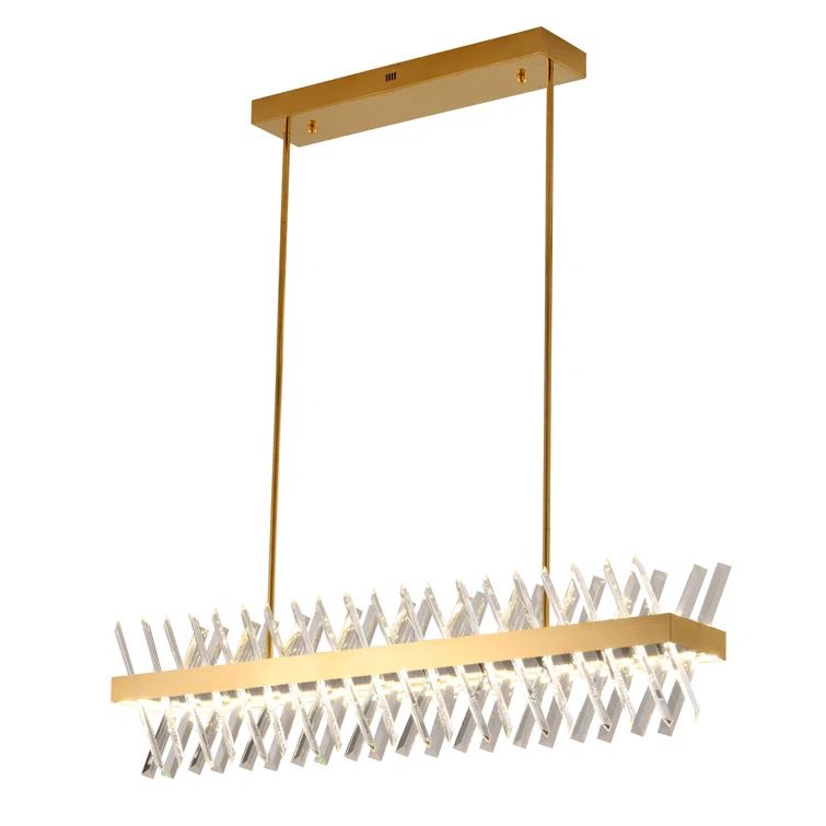 Chrome 40" Crystal Plug-in LED Chandelier