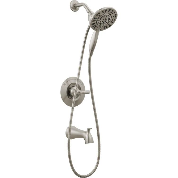 Arvo Nickel Multi-Head Handheld Wall Mounted Shower Faucet Set