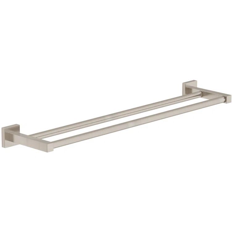 Satin Nickel 18" Wall Mounted Double Towel Bar