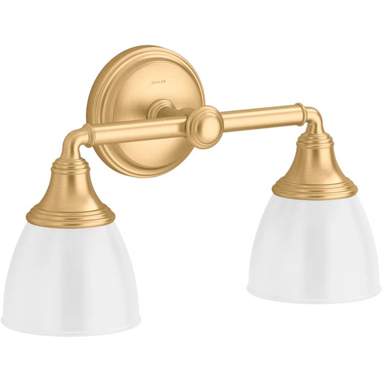 Devonshire Elegance Dual-Light Vanity Lantern in Brushed Brass