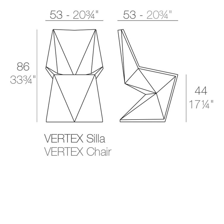 Vertex Modern Red Armless Patio Dining Chair