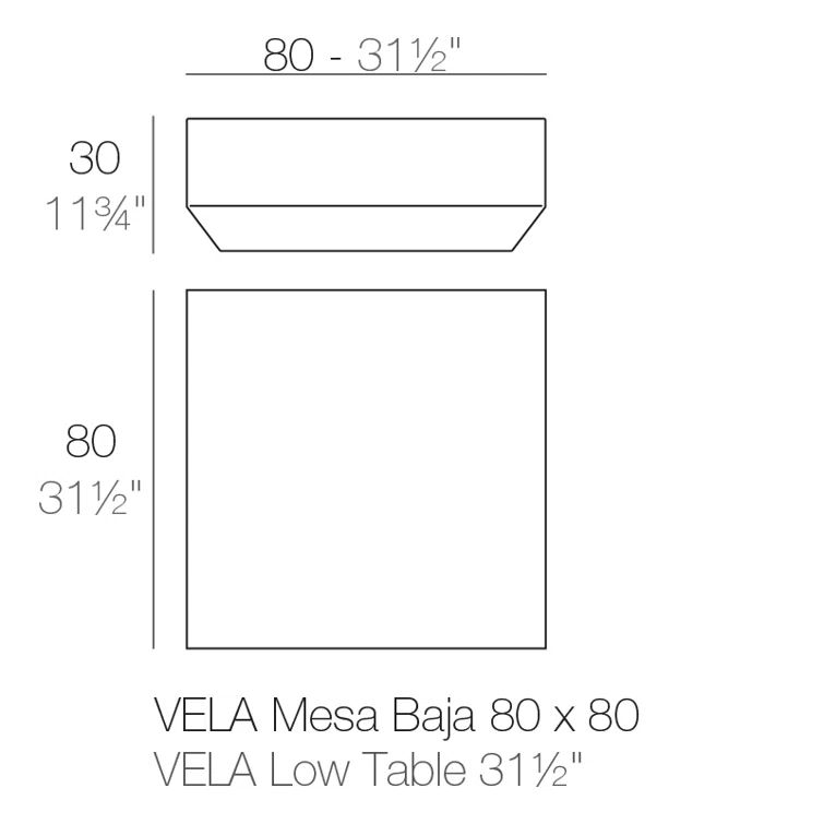 Anthracite Square Plastic and Acrylic Coffee Table