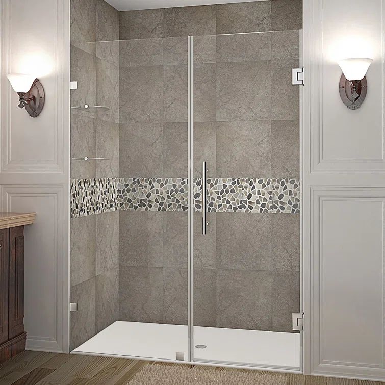 Nautis GS 72" Frameless Chrome Hinged Shower Door