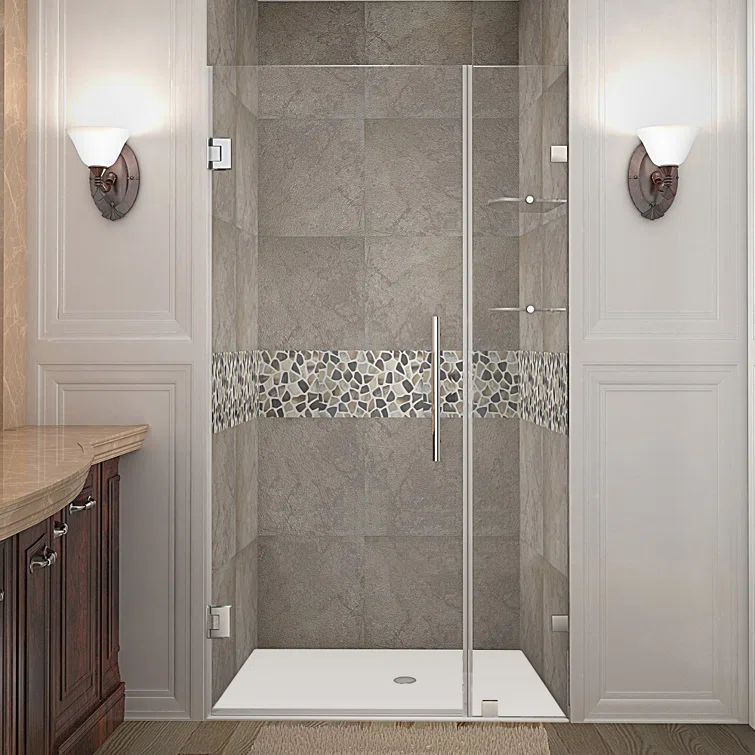 Nautis GS 36 x 72 Frameless Chrome Hinged Shower Door