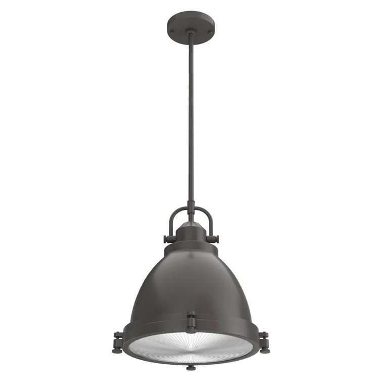 Farmhouse Noble Bronze 14" LED Glass Bowl Pendant Light