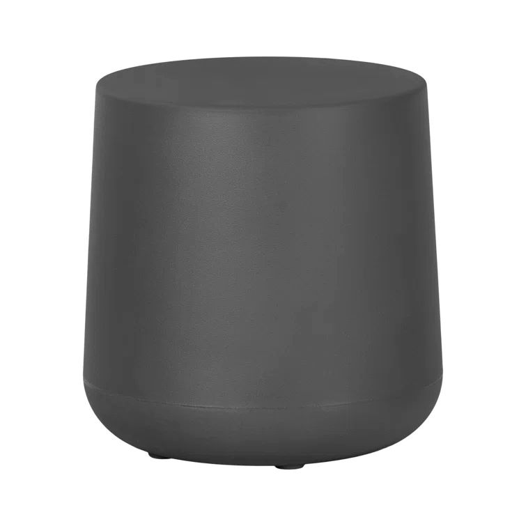 Dalya Dark Gray Round Plastic Outdoor Side Table