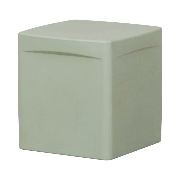 Sage Green Polyethylene Resin Outdoor Side Table