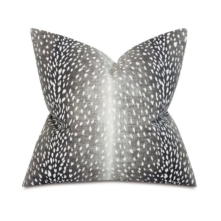 Iron Ombre Animal Print Linen Blend Square Throw Pillow