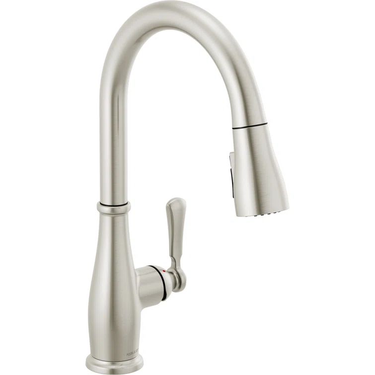 Elmhurst Stainless Steel Single-Handle Pull-Down Kitchen Faucet