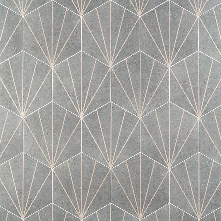 Graphite Gray Matte Hexagonal Porcelain Wall & Floor Tile