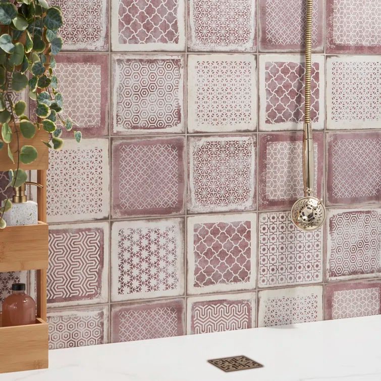 Coronado 8" x 8" Matte Pink Porcelain Wall & Floor Tile