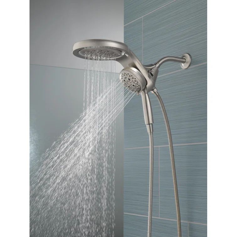 Modern Stainless Steel Dual Shower Head with Handheld