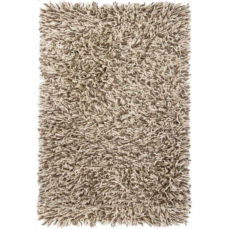 Multicolor Chic Shag Wool Rug, Hand-Woven, 5' x 7'6"