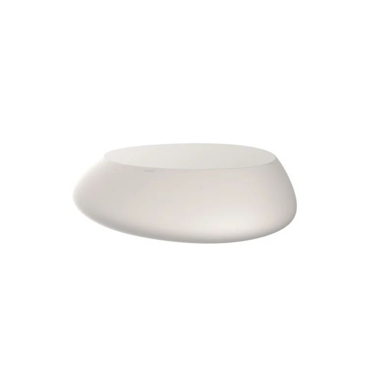 White Matte Polyethylene Outdoor Coffee Table