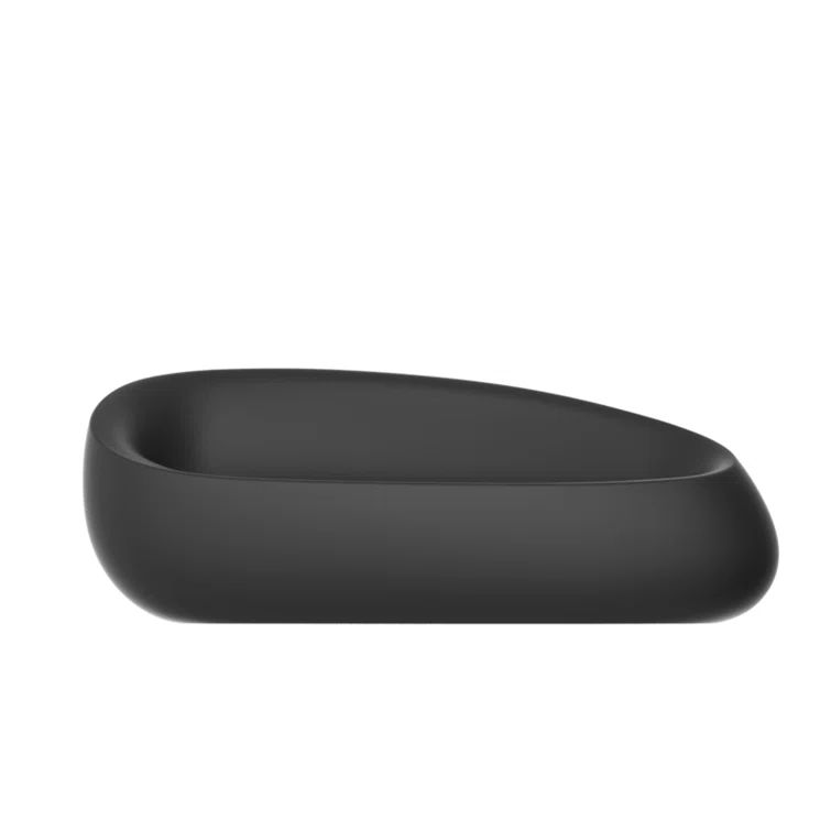 Anthracite Polyethylene Three-Seat Outdoor Sofa