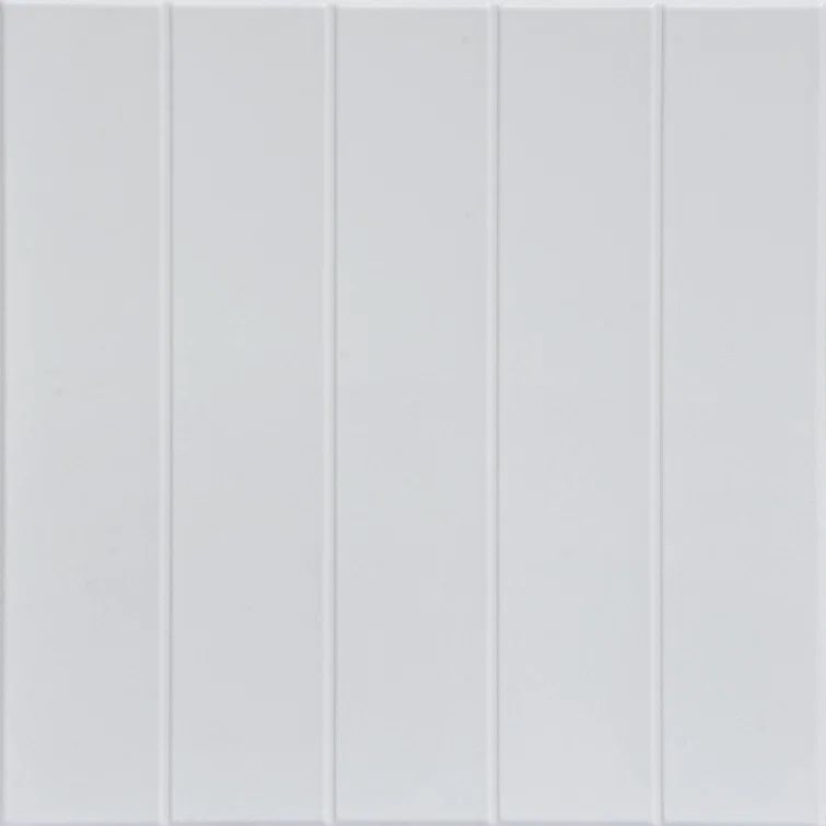Ultra Pure White Polystyrene Glue-up Ceiling Tiles, 19.63" Square, Pack of 8