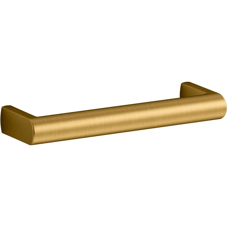 Vibrant Brushed Moderne Brass 5" Bar Pull