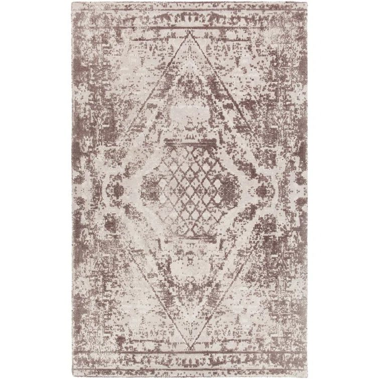 Gray Wool Handmade Tufted Rectangular 5' x 7' Rug