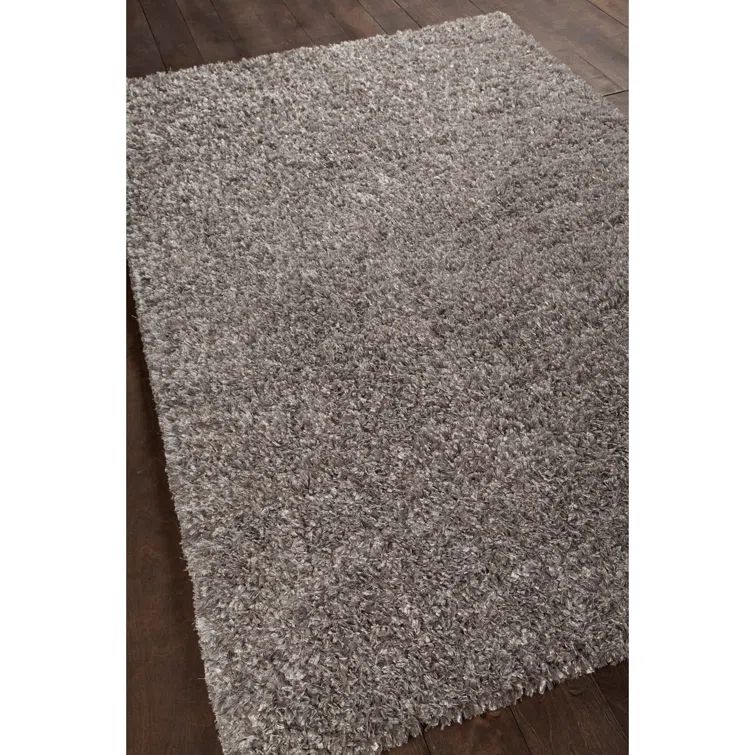 Hand-Woven Cozy Comfort Beige Wool Blend 5' x 7' Shag Rug