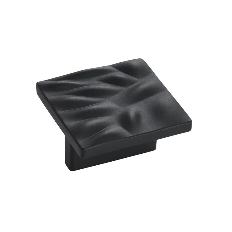 Matte Black Textured Square Cabinet Pull Handle