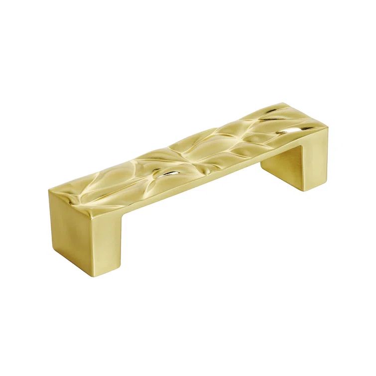 Brushed Gold Textured Bar Pull with Mounting Hardware