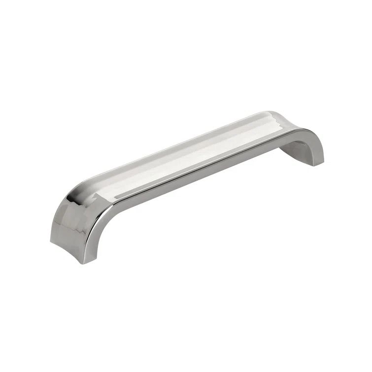 Polished Nickel 5.438-inch Modern Cabinet Pull with Mounting Hardware
