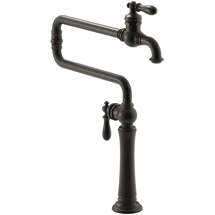 Oil Rubbed Bronze Double Handle Pot Filler Faucet